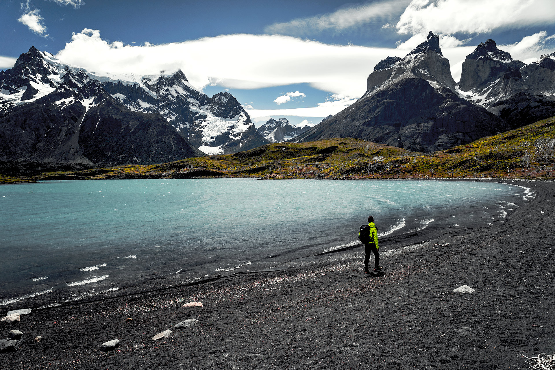 The granite spires of Torres del Paine in Patagonia